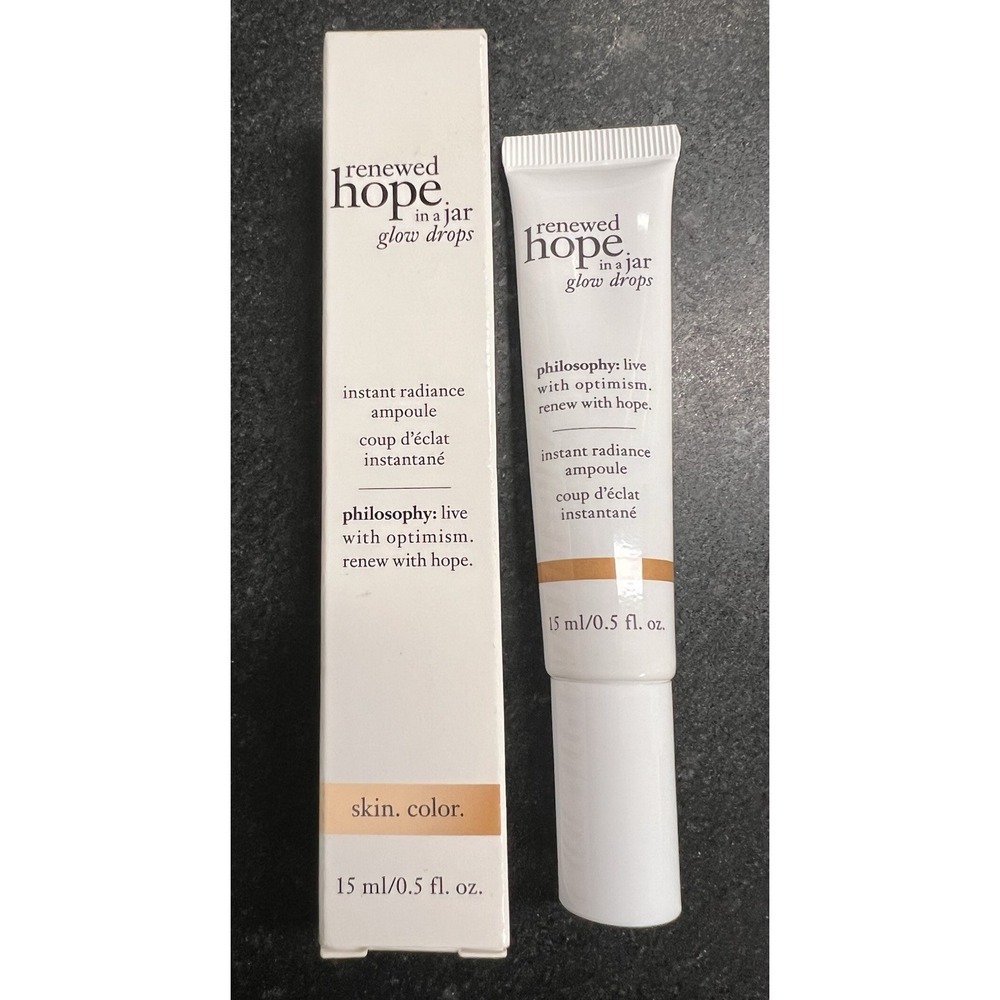 Philosophy Renewed Hope In A Jar Glow Drops Instant Radiance 0.5 oz